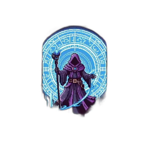 staff, jacket, mask, pixel art transparent PNG cut-out