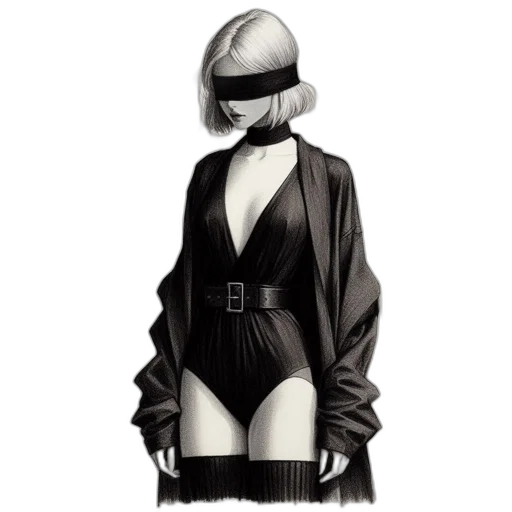 jacket, dress, hat, robot transparent PNG cut-out