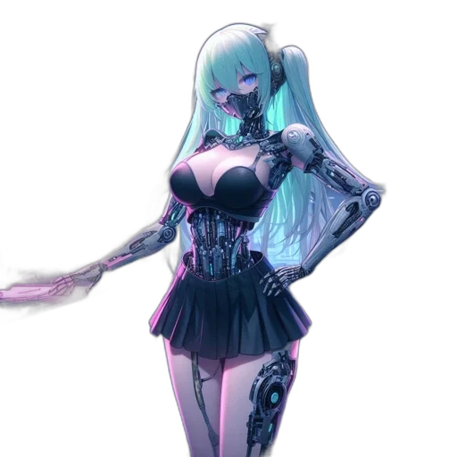 robot, dress, staff, concept art transparent PNG cut-out