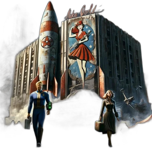 building, concept art, comic book art, fantasy art transparent PNG cut-out