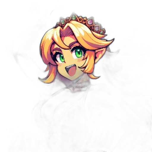 crown, flower, face, staff transparent PNG cut-out