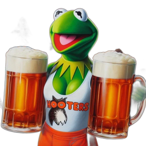 animal, food, kermit-like, figure transparent PNG cut-out