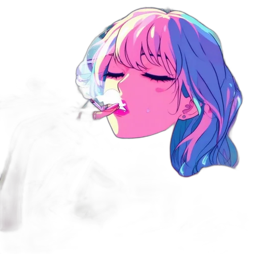 bottle, mask, face, vaporwave transparent PNG cut-out