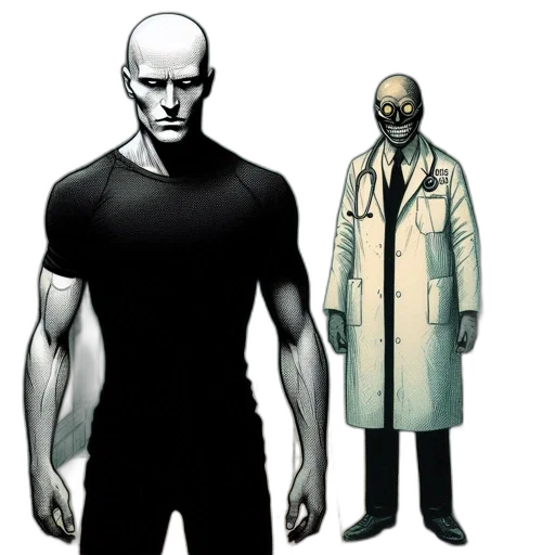 jacket, mask, staff, concept art transparent PNG cut-out