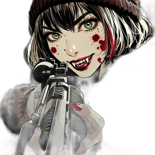 weapon, face, hat, concept art transparent PNG cut-out