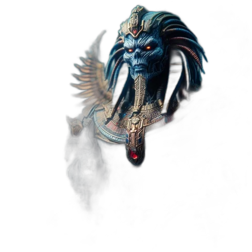 mask, dragon, creature, staff transparent PNG cut-out