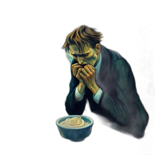 food, mask, concept art, watercolor transparent PNG cut-out