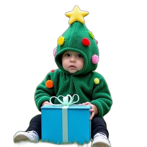hat, child, dressed, christmas transparent PNG cut-out