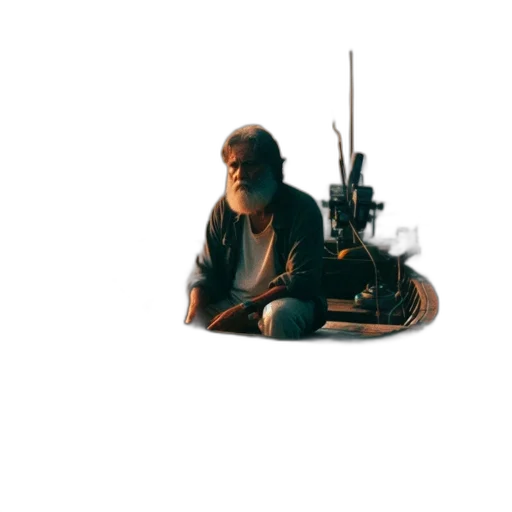 weapon, robot, staff, jacket transparent PNG cut-out