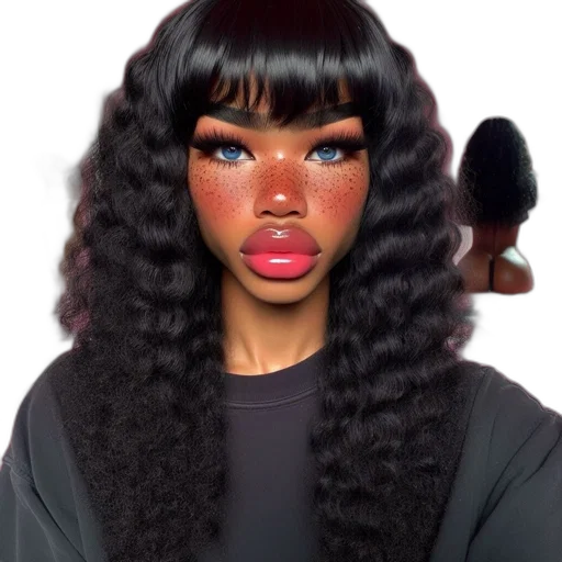 face, hair, mask, creature transparent PNG cut-out