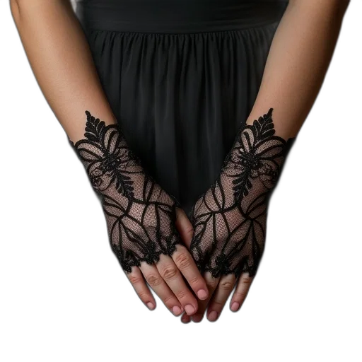 dress, jewelry, dark, monochrome transparent PNG cut-out