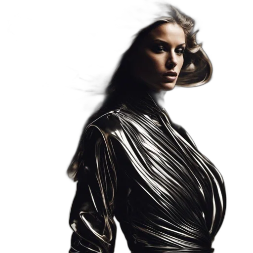 dress, jacket, hair, jewelry transparent PNG cut-out