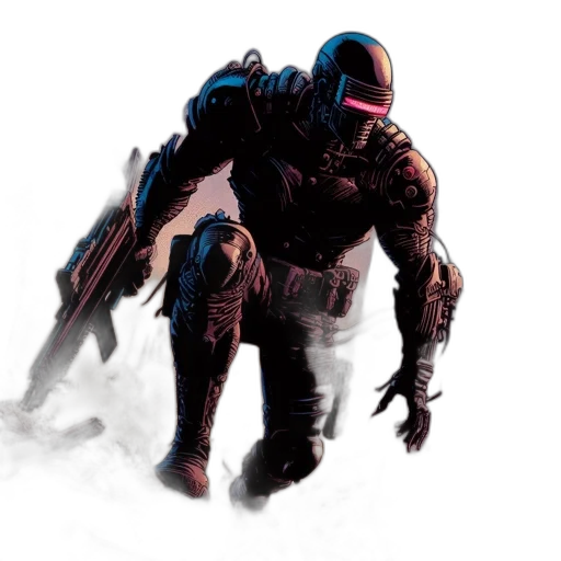 robot, creature, weapon, concept art transparent PNG cut-out