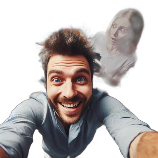 face, creature, hair, staff transparent PNG cut-out