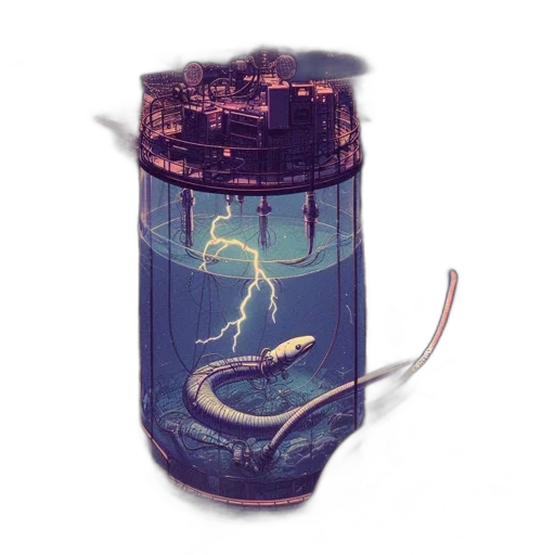 bottle, creature, concept art, pixel art transparent PNG cut-out
