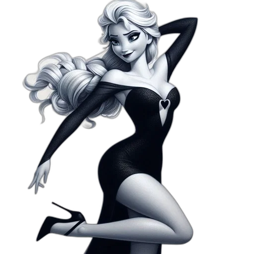 dress, cartoon, concept art, comic book art transparent PNG cut-out