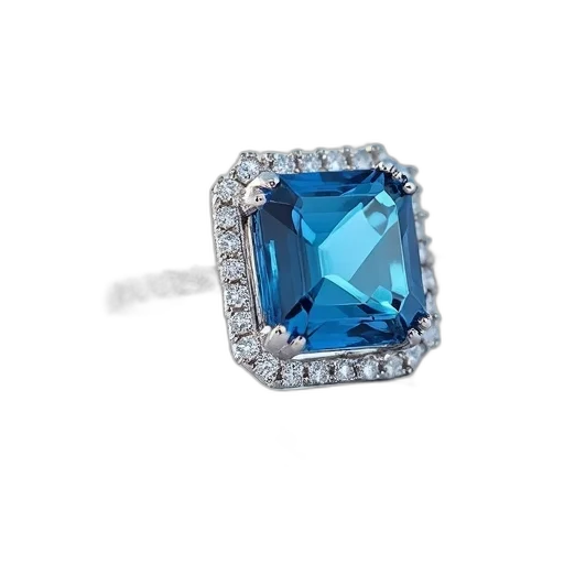 jewelry, crown, 3d render, blue transparent PNG cut-out