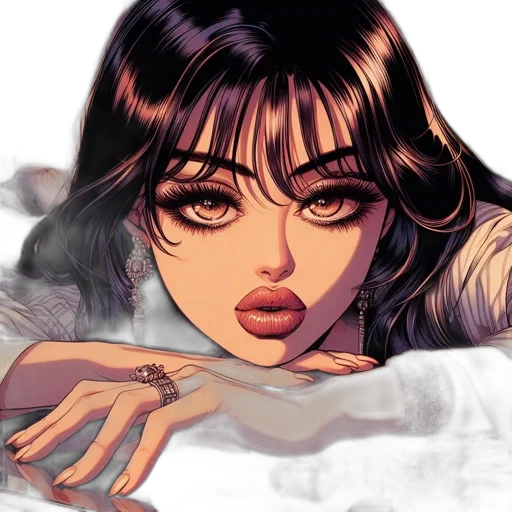 face, comic book art, concept art, fantasy art transparent PNG cut-out