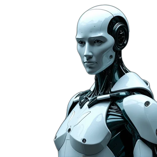 robot, concept art, cyberpunk, 3d render transparent PNG cut-out