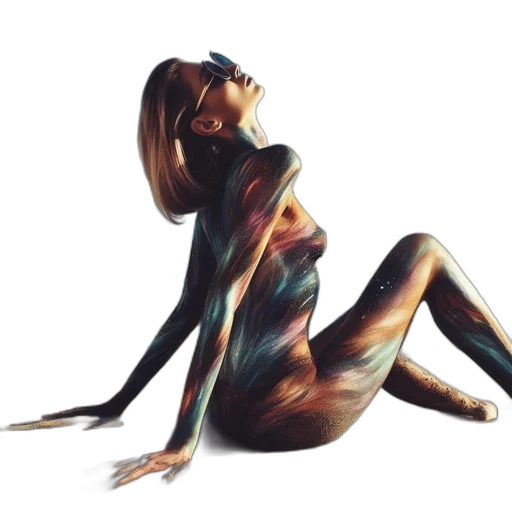 dress, hair, creature, concept art transparent PNG cut-out