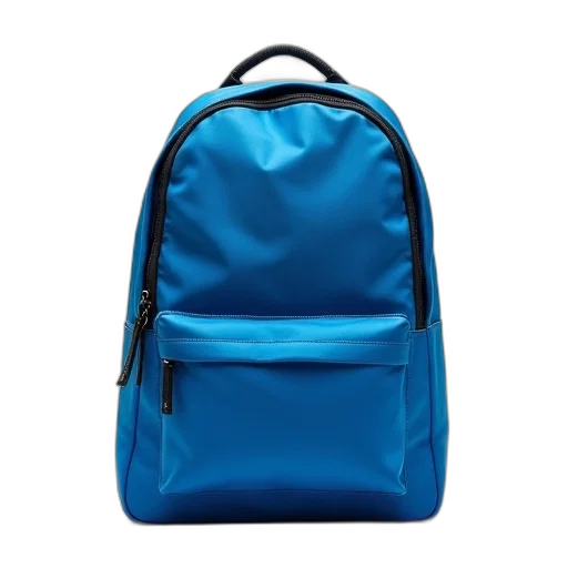 jacket, 3d render, blue, backpack transparent PNG cut-out
