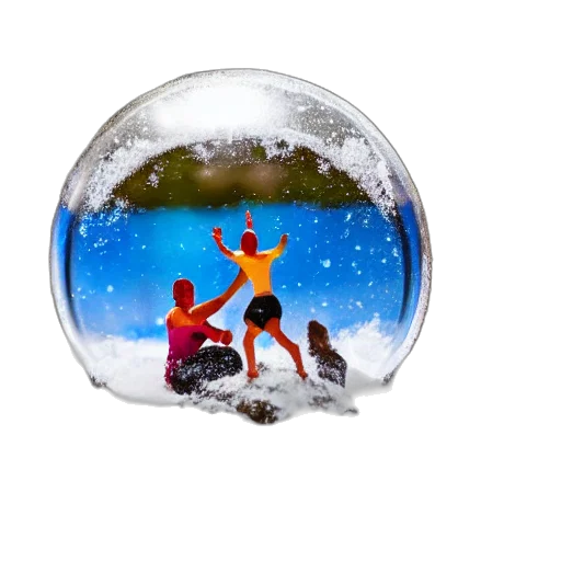 photorealistic, 3d render, snow, outer space transparent PNG cut-out