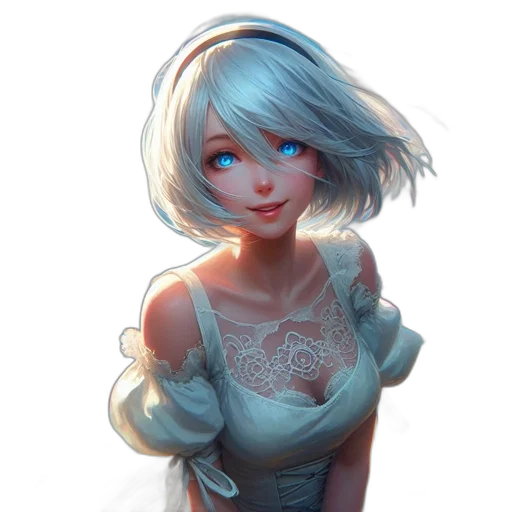 dress, face, robot, crown transparent PNG cut-out