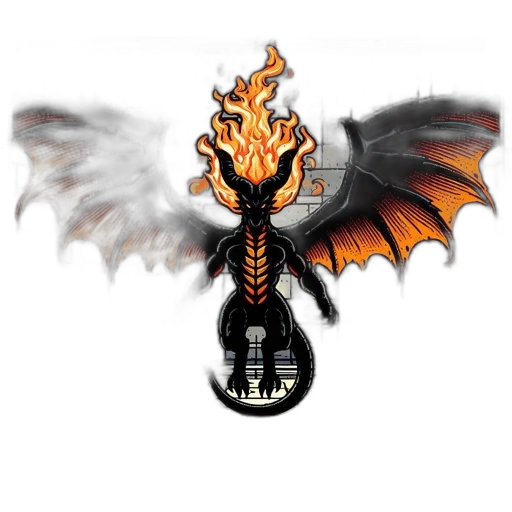 dragon, staff, fantasy art, pixel art transparent PNG cut-out