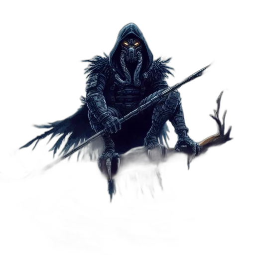 creature, staff, mask, weapon transparent PNG cut-out