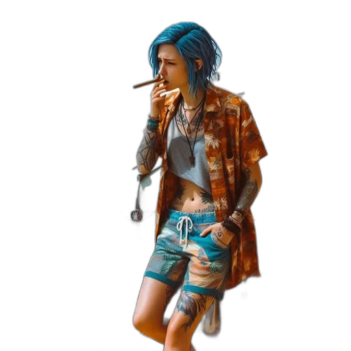 jacket, concept art, cyberpunk, photorealistic transparent PNG cut-out