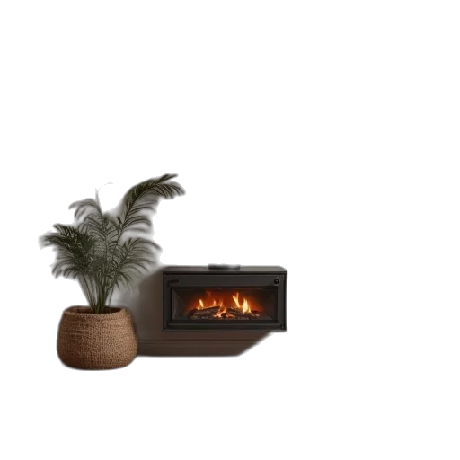 furniture, 3d render, fire, earth tones transparent PNG cut-out