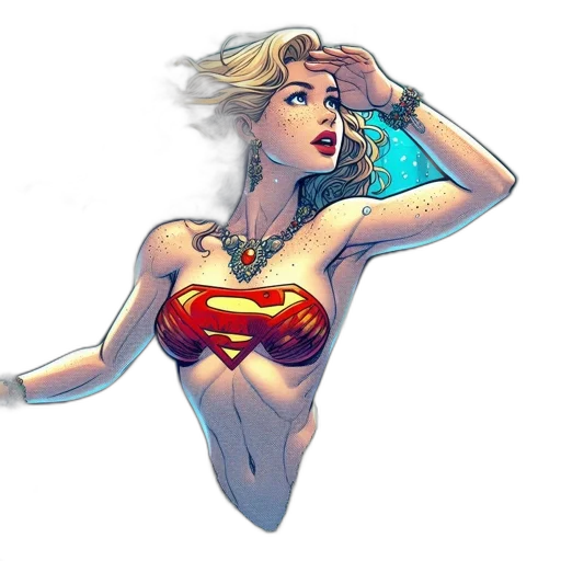 comic book art, concept art, cartoon, fantasy art transparent PNG cut-out