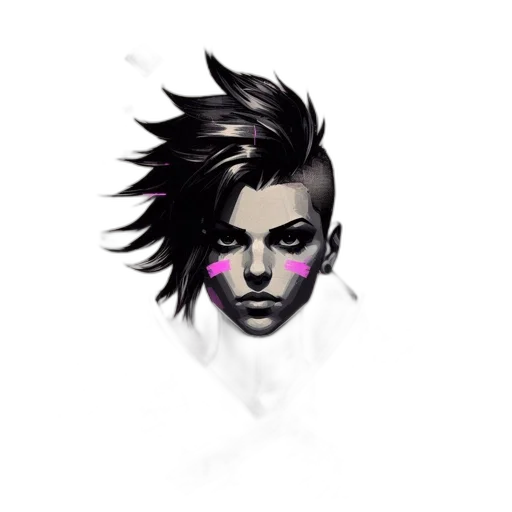face, mask, hair, staff transparent PNG cut-out