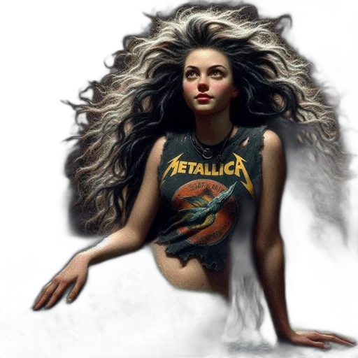hair, fantasy art, photorealistic, comic book art transparent PNG cut-out