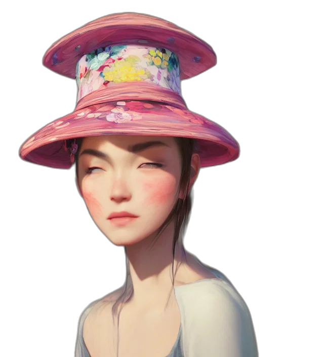 hat, crown, dress, face transparent PNG cut-out