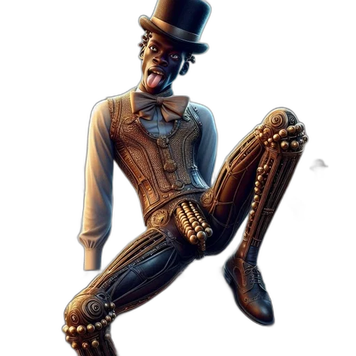 staff, hat, robot, shoes transparent PNG cut-out