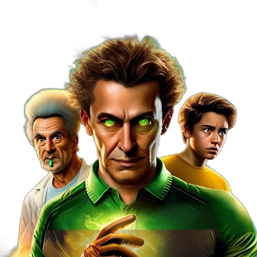 comic book art, concept art, photorealistic, 3d render transparent PNG cut-out