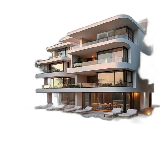 building, 3d render, photorealistic, concept art transparent PNG cut-out