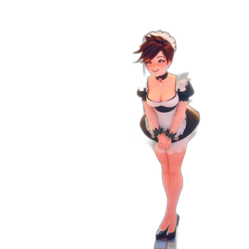 dress, robot, staff, weapon transparent PNG cut-out
