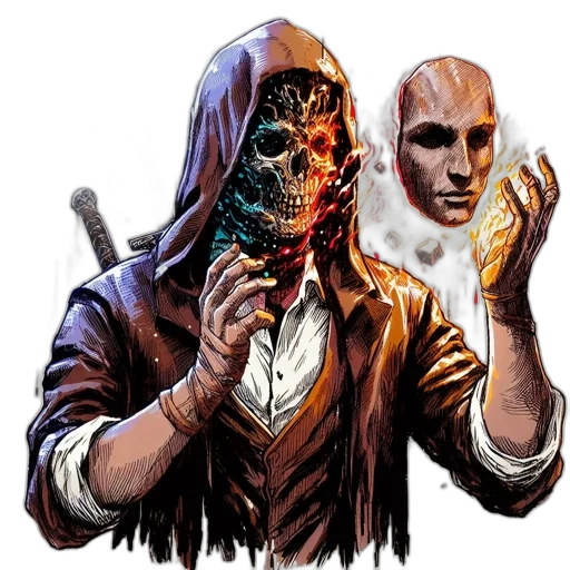 mask, face, comic book art, concept art transparent PNG cut-out