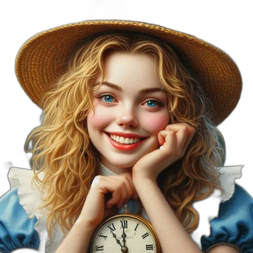 face, jewelry, hat, dress transparent PNG cut-out