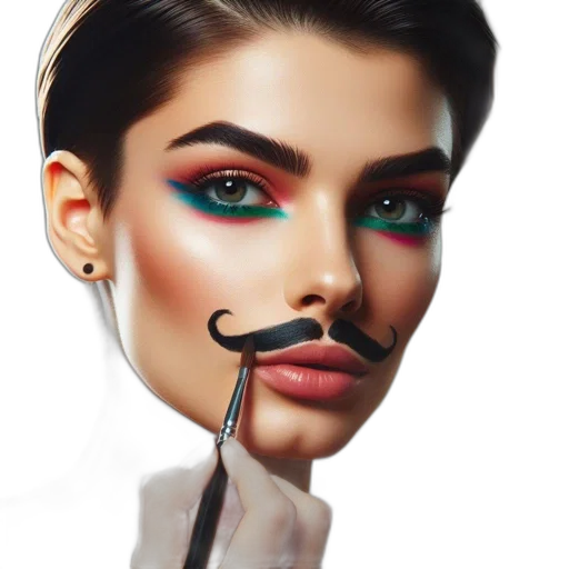 face, mask, staff, hair transparent PNG cut-out