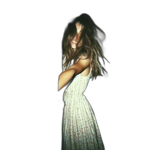 dress, hair, creature, photorealistic transparent PNG cut-out