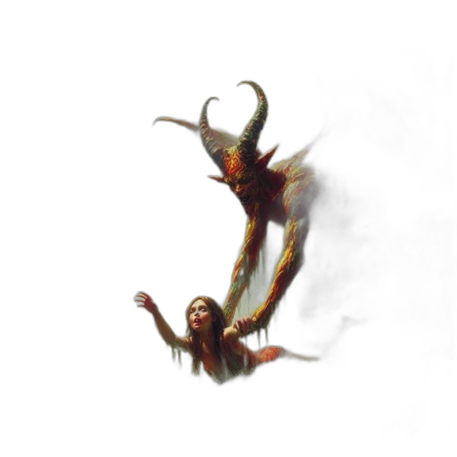 creature, hair, dragon, animal transparent PNG cut-out