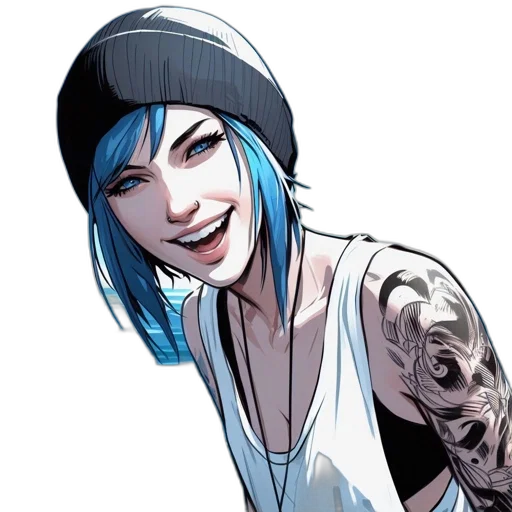 comic book art, concept art, cartoon, cyberpunk transparent PNG cut-out