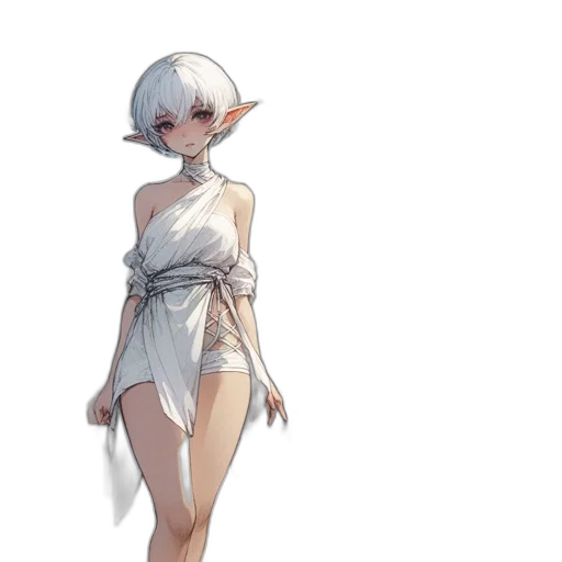 dress, staff, creature, weapon transparent PNG cut-out