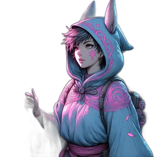 staff, jacket, dress, mask transparent PNG cut-out