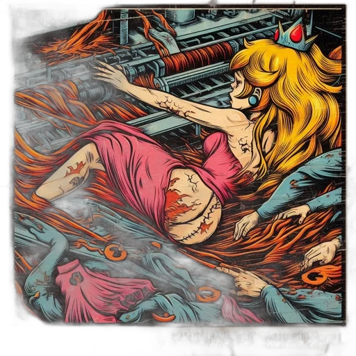 dress, comic book art, concept art, pixel art transparent PNG cut-out