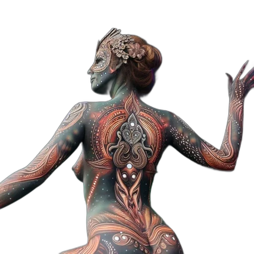 jewelry, dress, creature, fantasy art transparent PNG cut-out
