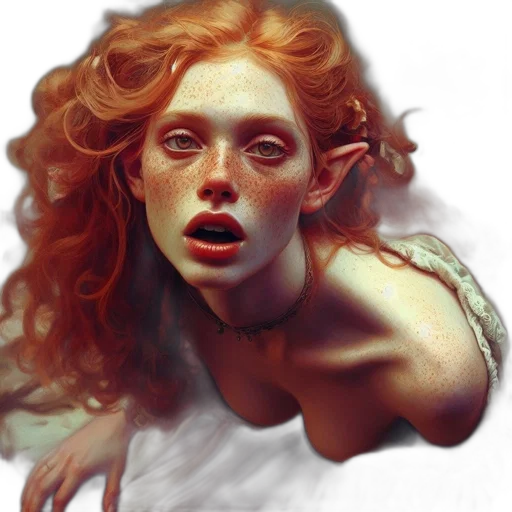 face, creature, fantasy art, photorealistic transparent PNG cut-out